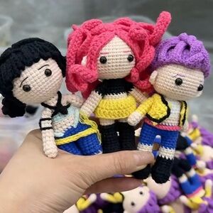 🧶handmade Crochet KPop Demon Hunters Doll set of 3